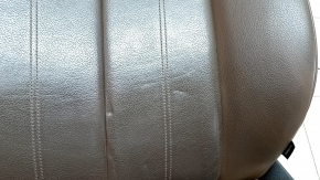 Driver's seat Audi A6 C7 12-18 with airbag, brown leather, without ventilation, heated, electric, bumpers