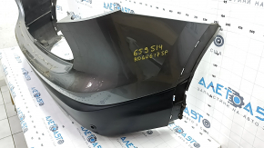 Bare rear bumper Nissan Rogue Sport 17-19 for parking sensors, graphite, scratches, dents
