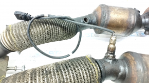 Intake pipe with catalytic converters VW Atlas 18- 3.6, with lambda, rusty, dented, torn mesh, burnt out