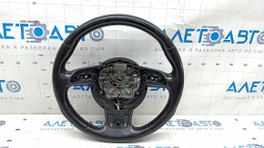 Bare steering wheel Audi A6 C7 12-18 leather black, heated, scratches