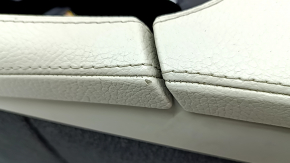 Central console armrest and cup holders Volvo XC90 16-22 leather gray with black, under air ducts, tears, for dry cleaning, scratches