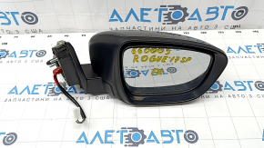 Side mirror right Nissan Rogue Sport 17-19 5 pins, turn signal, graphite, worn