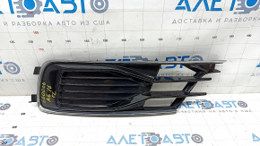 Front bumper grille left Audi A6 C7 16-18 type 2 rest, gloss with chrome insert, sand, scratches
