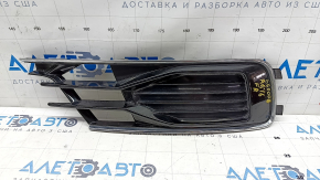Front bumper grille right Audi A6 C7 16-18 type 2 rest, gloss with chrome insert, sand, scratches, break