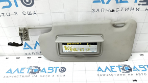 Left visor Nissan Rogue Sport 17-19 without sunroof with backlight, gray, without hook, needs cleaning, tears