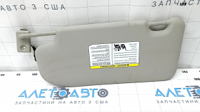 Right visor Nissan Rogue Sport 17-19 without sunroof with backlight, gray, without hook, needs cleaning, tear