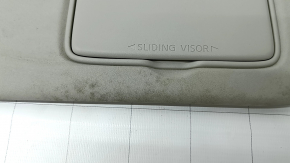 Right visor Nissan Rogue Sport 17-19 without sunroof with backlight, gray, without hook, needs cleaning, tear