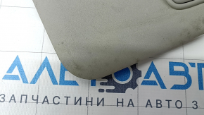 Right visor Nissan Rogue Sport 17-19 without sunroof with backlight, gray, without hook, needs cleaning, tear