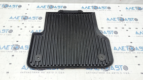 Floor mat rear left Audi A6 C7 12-18 black, rubber, worn