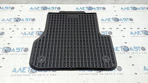 Floor mat rear left Audi A6 C7 12-18 black, rubber, worn