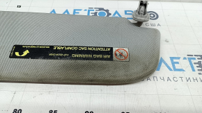 Left visor Audi A6 C7 12-16 gray, without hook, dry-cleanable