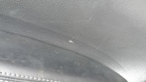 Door trim card rear right Nissan Rogue Sport 17-19 black, armrest leather black, overlay blue gloss, scratches, for dry cleaning