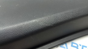 Door trim card rear right Nissan Rogue Sport 17-19 black, armrest leather black, overlay blue gloss, scratches, for dry cleaning