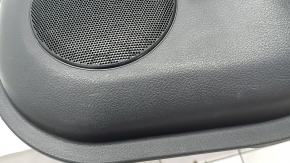 Door trim card rear right Nissan Rogue Sport 17-19 black, armrest leather black, overlay blue gloss, scratches, for dry cleaning