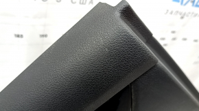 Door trim card rear left Nissan Rogue Sport 17-19 black, armrest leather black, overlay blue gloss, scratches, for dry cleaning