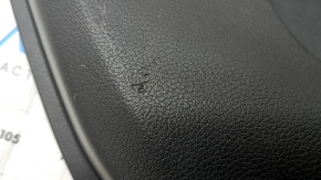 Door trim card rear left Nissan Rogue Sport 17-19 black, armrest leather black, overlay blue gloss, scratches, for dry cleaning