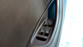 Door trim card front left Audi A6 C7 12-18 black, insert brown leather, scratches, bump, broken fastener