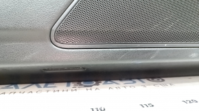 Door trim card front left Audi A6 C7 12-18 black, insert brown leather, scratches, bump, broken fastener