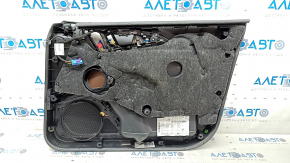 Door trim card front left Audi A6 C7 12-18 black, insert brown leather, scratches, bump, broken fastener