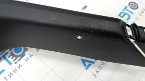 Upper trunk door trim Nissan Rogue Sport 17-19 black, broken fastening, whitened plastic, scratches