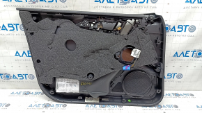 Door trim card front right Audi A6 C7 12-18 black, insert brown leather, scratches, broken fastener