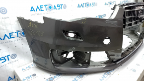 Bare front bumper Audi A6 C7 16-18 rest, graphite, for parking sensors, for headlight washers, scratches, scuffs