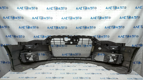 Bare front bumper Audi A6 C7 16-18 rest, graphite, for parking sensors, for headlight washers, scratches, scuffs