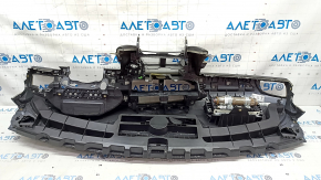 Torpedo front panel with AIRBAG Audi A6 C7 12-18 without projection, black, scratches, rusty pyropatron