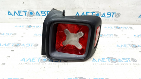 Right headlight Jeep Renegade 15-18 prerest graphite frame, frame burnt out, housing cracked