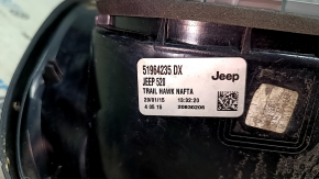 Right headlight Jeep Renegade 15-18 prerest graphite frame, frame burnt out, housing cracked