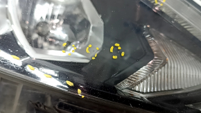 Headlight assembly front right Nissan Rogue Sport 17-19 halogen, with fasteners, scratches, sand, condensation inside