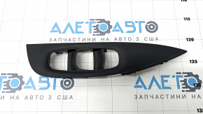 Front left window lift control trim Nissan Rogue Sport 17-19 structure, black, worn