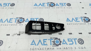 Front left window lift control trim BMW 7 G11 G12 16-22 black