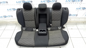 Rear row of seats 2nd row Nissan Rogue Sport 17-19 black cloth with gray insert, worn, scratches, dry cleanable