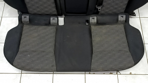 Rear row of seats 2nd row Nissan Rogue Sport 17-19 black cloth with gray insert, worn, scratches, dry cleanable