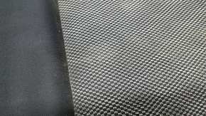 Rear row of seats 2nd row Nissan Rogue Sport 17-19 black cloth with gray insert, worn, scratches, dry cleanable