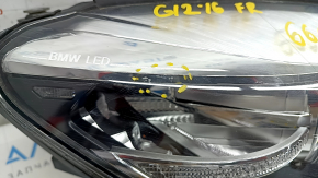Front right headlight complete BMW 7 G11 G12 16-19 LED, sand, scratches, chips
