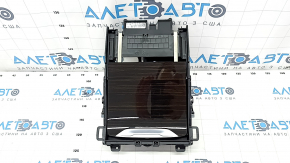 Box pocket center console with cup holders BMW X5 G05 19-23 for wireless charging, wood-like Alu Mesheffect