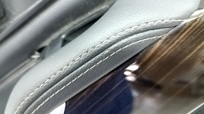 Door trim card rear left BMW X5 G05 19-22 leather black without curtain, wood insert Alu Mesheffect, tears, dent