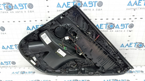 Door trim card rear left BMW X5 G05 19-22 leather black without curtain, wood insert Alu Mesheffect, tears, dent