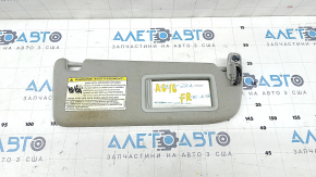 Right visor Audi A6 C7 12-16 gray, without hook, dry-cleanable