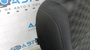Passenger seat Nissan Rogue Sport 17- without airbag, mechanical, cloth, black with gray insert, for dry cleaning, rusty at the bottom, oxidized chips