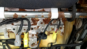 Passenger seat Subaru Forester 19-SK without airbag, mechanical, black with gray, rusty at the bottom, oxidized chips, for dry cleaning