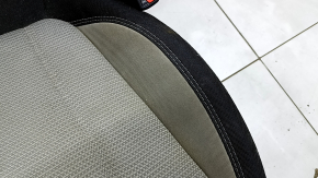Passenger seat Subaru Forester 19-SK without airbag, mechanical, black with gray, rusty at the bottom, oxidized chips, for dry cleaning