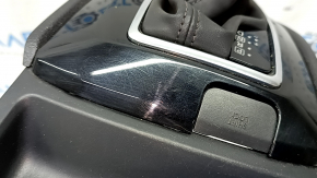 Nissan Rogue Sport 17-19 gear shifter cover black, broken mount, scratches, driftwood