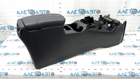 Central console armrest and cup holders Nissan Rogue Sport 17- black, armrest leather black, scratches, for dry cleaning
