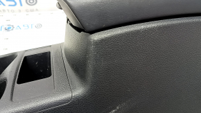 Central console armrest and cup holders Nissan Rogue Sport 17- black, armrest leather black, scratches, for dry cleaning
