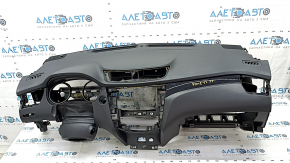 Torpedo front panel with AIRBAG Nissan Rogue Sport 17-19 black, scratches, under the left, rusty squib