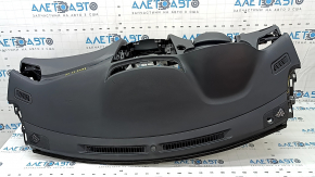 Torpedo front panel with AIRBAG Nissan Rogue Sport 17-19 black, scratches, under the left, rusty squib