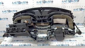 Torpedo front panel with AIRBAG Nissan Rogue Sport 17-19 black, scratches, under the left, rusty squib